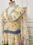 Ladies Vintage Frill Layered V-Neck Long Sleeves Sundress